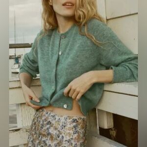 Doen Petra Cardigan in blue minthe